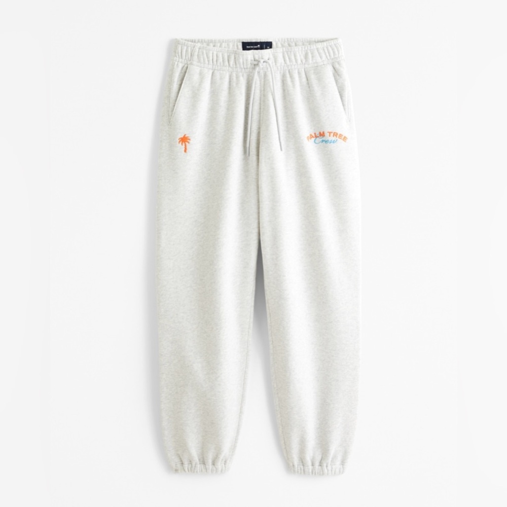 Palm Tree Festival Graphic Gray Sweatpants